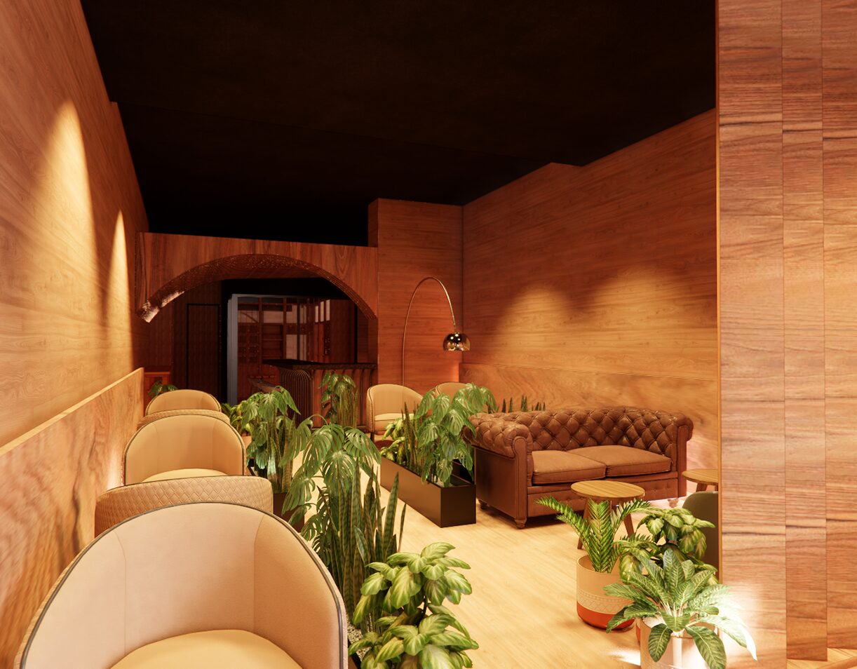 The lounge at Casa Turrent, Polanco
