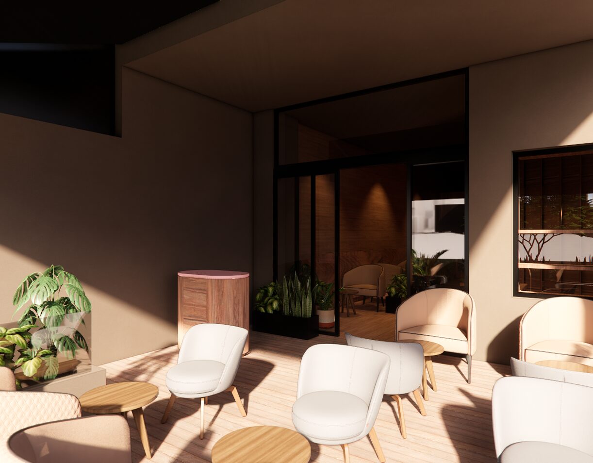 The terrace